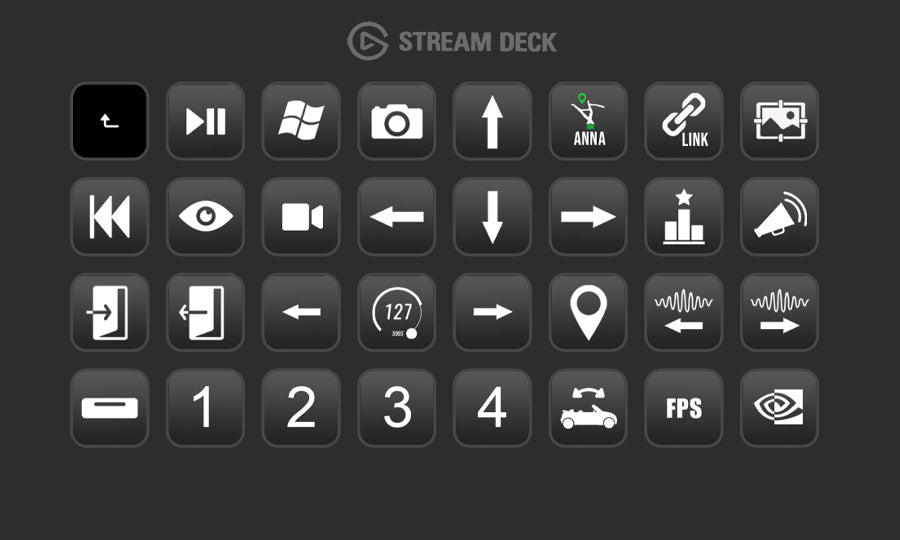 FORZA HORIZON 6 Stream Deck Profile Page 1